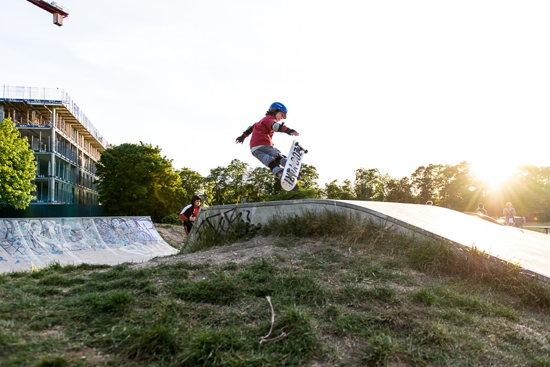 Skatepark photography in West London, before the edit
