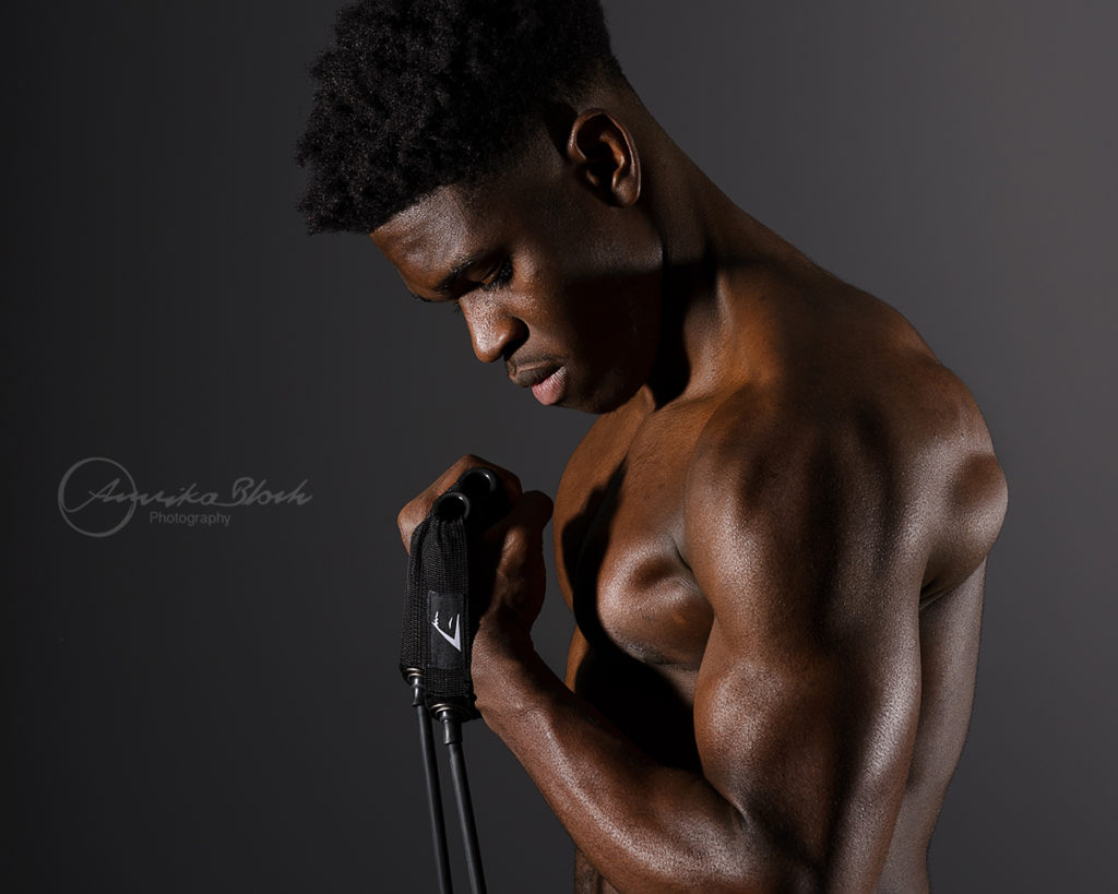 Muscular man, fitness photo session in West London, Annika Bloch Photography