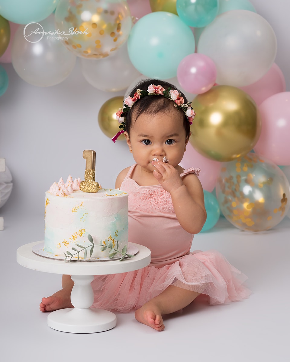 Untumble Photo Shoot Cake Smash Kit | Smash Cake Decorations for 1st  Birthday Girl | Baby